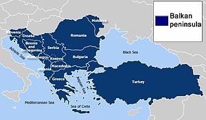 Die Balkanskiereiland.